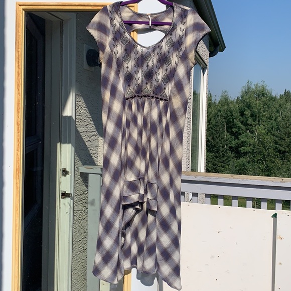 Free People Dresses & Skirts - Free people Rad for Plaid cutout  dress